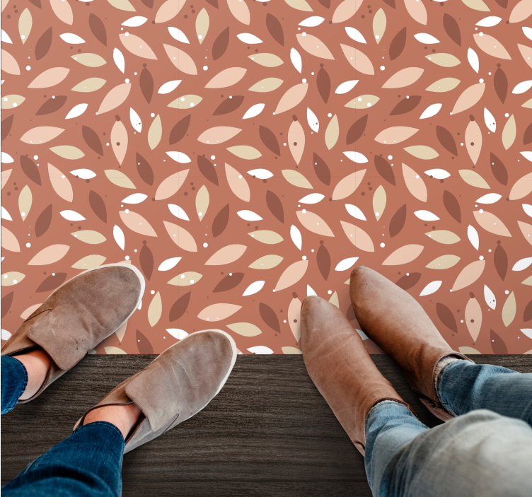 Tapis vinyle plantes motif feuillu - TenStickers