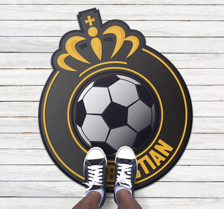 Tapis vinyle football emblème personnalisé - TenStickers