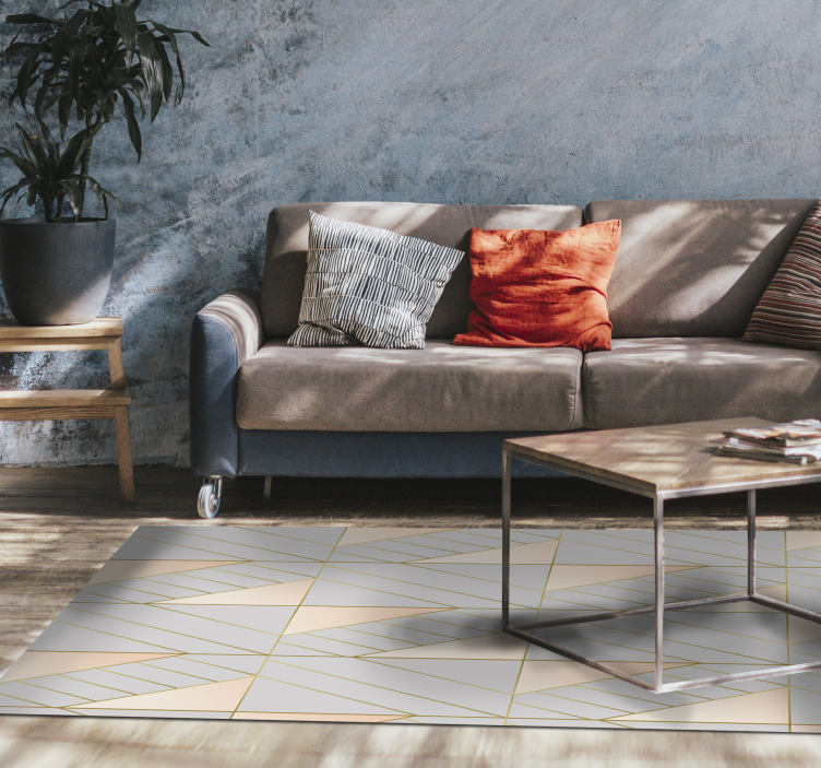 Tapis vinyle géométrique lignes - TenStickers