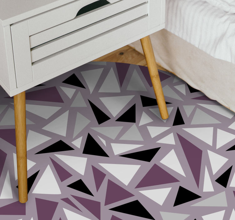 Tapis vinyle géométrique mosaïque triangulaire géométrique - TenStickers
