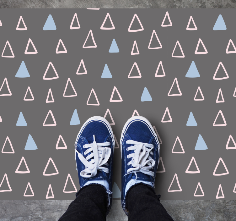 Tapis vinyle géométrique élément triangulaire - TenStickers