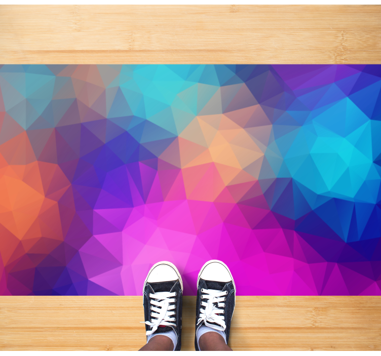 Tapis vinyle géométrique fusion colorée - TenStickers