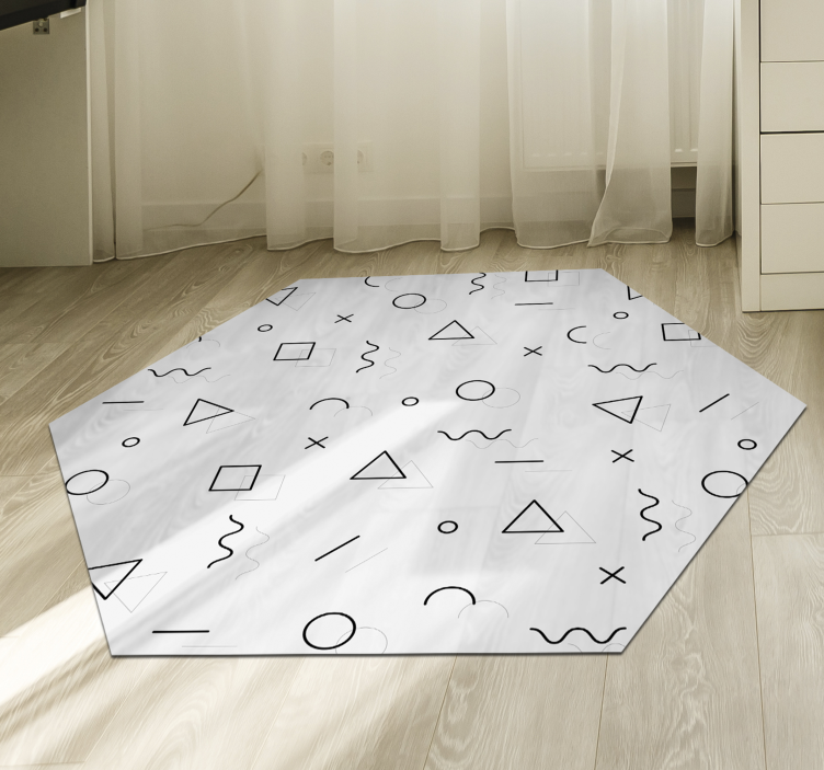 Tapis vinyle géométrique géométrie abstraite - TenStickers