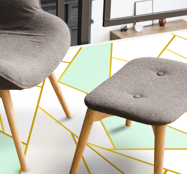 Tapis vinyle géométrique mosaïque pastel angulaire - TenStickers