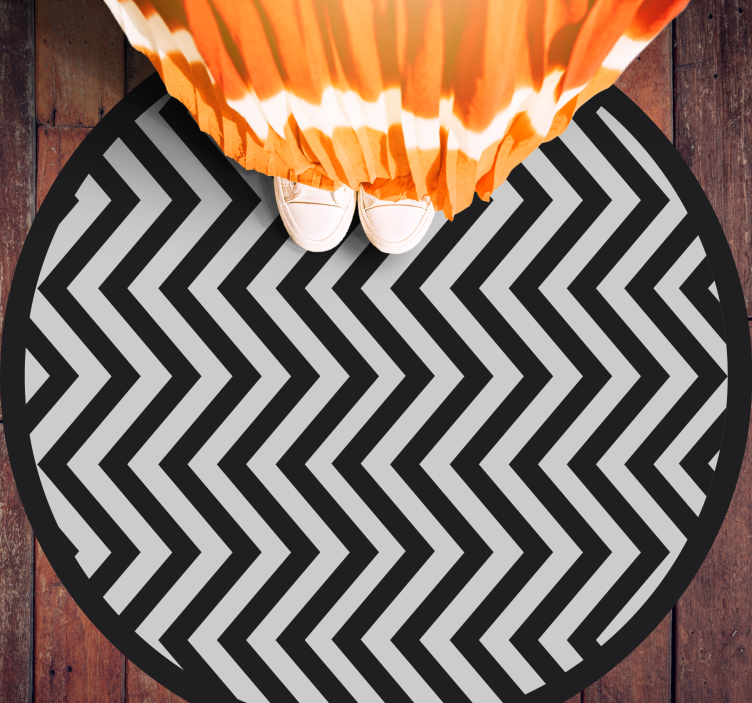 Tapis vinyle géométrique motif à chevrons dynamique - TenStickers