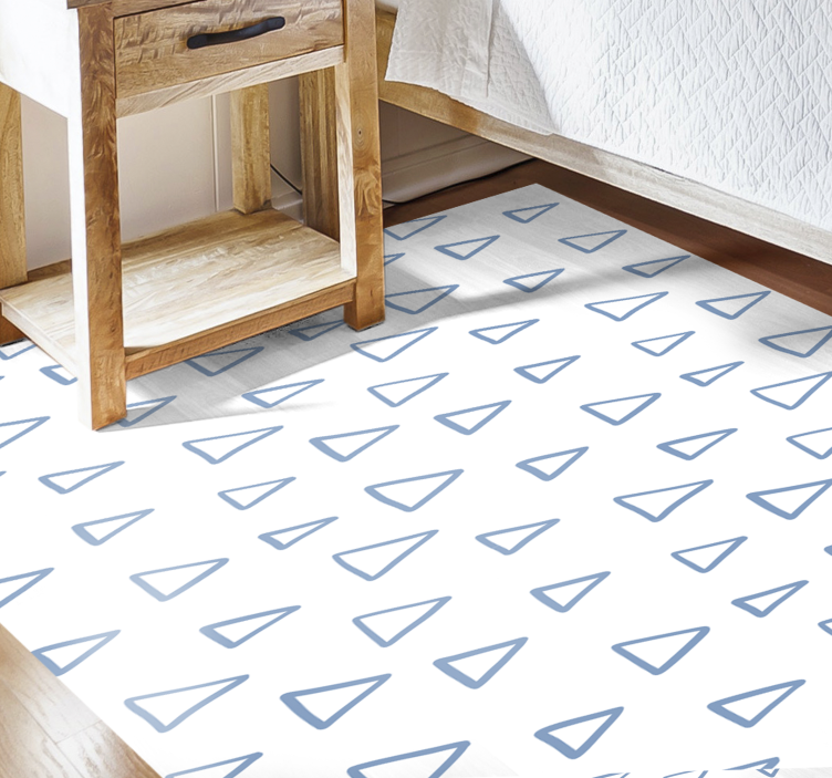 Tapis vinyle géométrique motif à motifs triangulaires - TenStickers