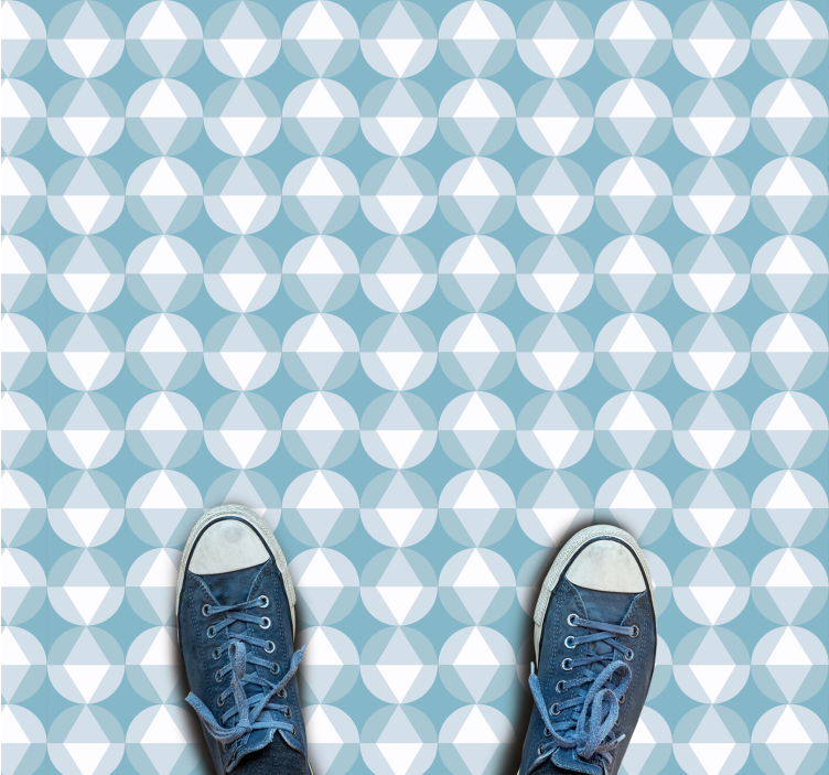 Tapis vinyle géométrique motif de diamant dynamique - TenStickers