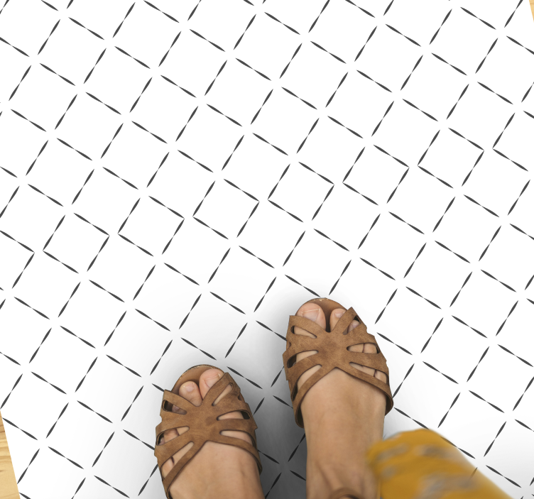 Tapis vinyle géométrique motif de ligne continue - TenStickers