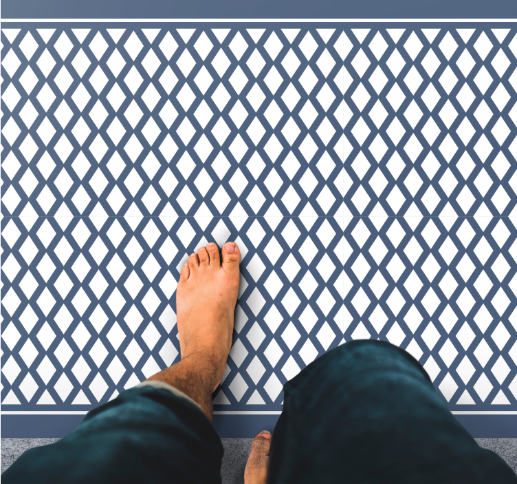 Tapis vinyle géométrique motif diamant chic - TenStickers