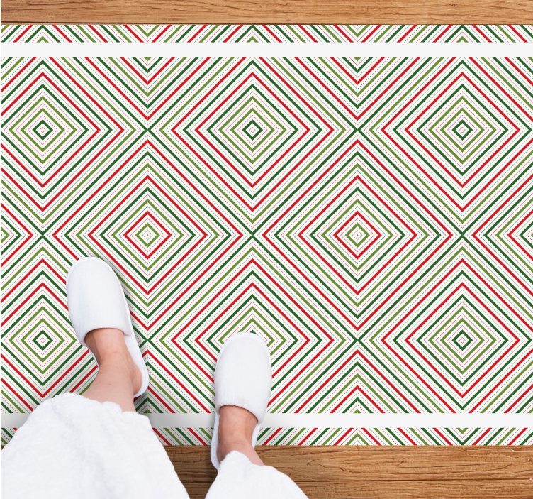 Tapis vinyle géométrique motif géométrique en losange - TenStickers