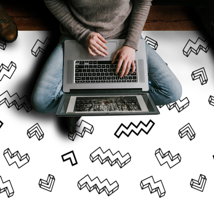 Tapis vinyle autres tapis motifs angulaires audacieux - TenStickers