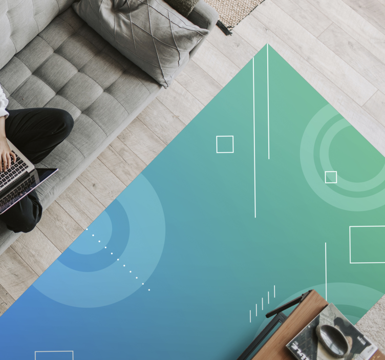 Tapis vinyle géométrique nuances géométriques abstraites - TenStickers