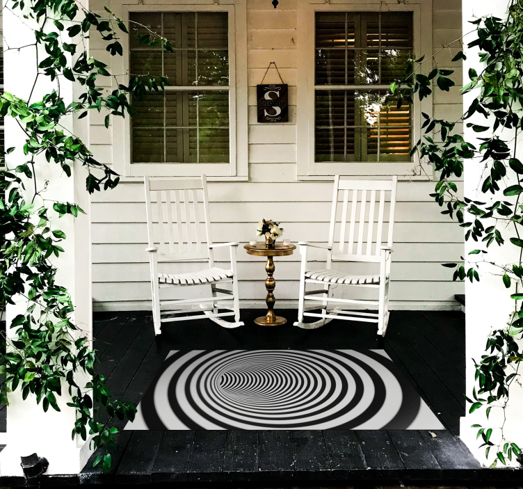 Tapis vinyle géométrique tourbillon d'illusion d'optique - TenStickers