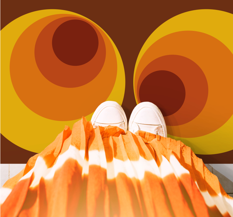 Tapis vinyle géométrique tourbillons géométriques abstraits - TenStickers