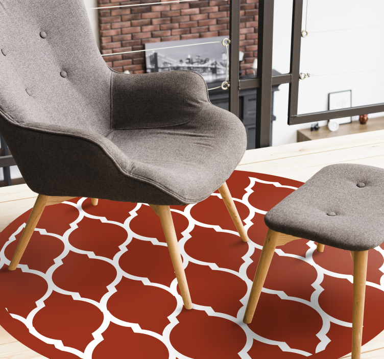 Tapis vinyle géométrique treillis angulaire - TenStickers