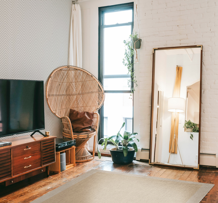 Tapis vinyle beige imitation moquette - TenStickers