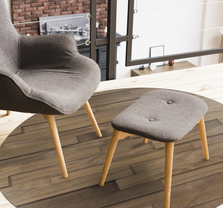 Tapis vinyle imitation parquet grain de bois organique - TenStickers