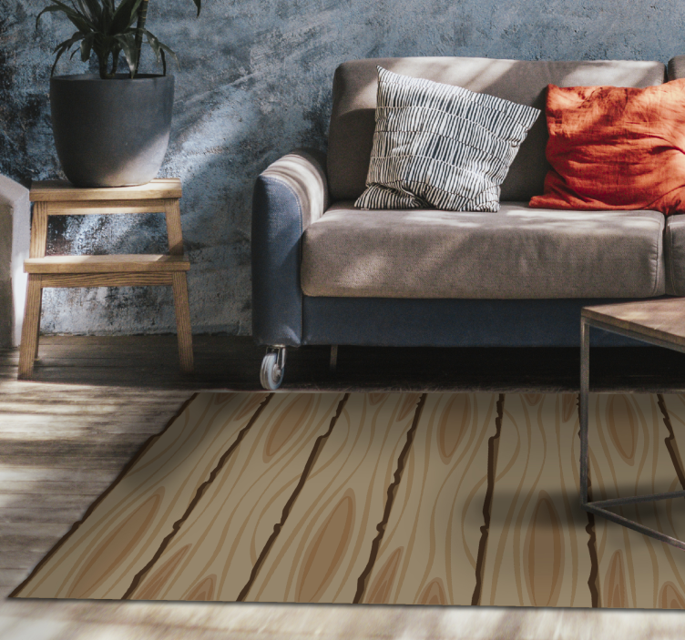 Tapis vinyle imitation parquet rayures en bois - TenStickers