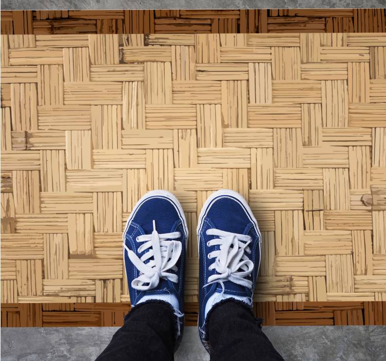 Tapis vinyle entrée surface tissée organique - TenStickers