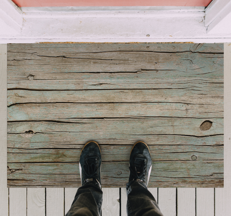 Tapis vinyle imitation parquet texture du bois vieilli - TenStickers