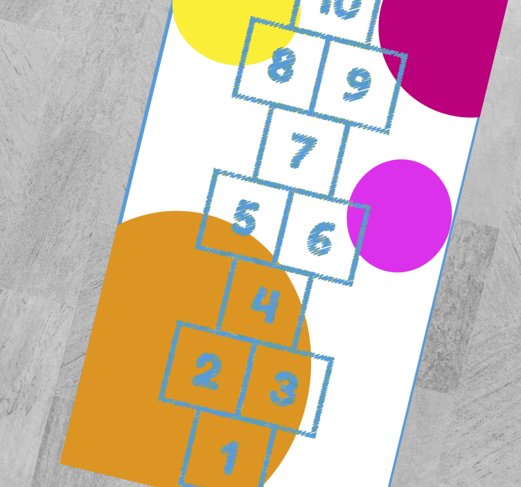 Tapis vinyle jeux graphique de marelle - TenStickers