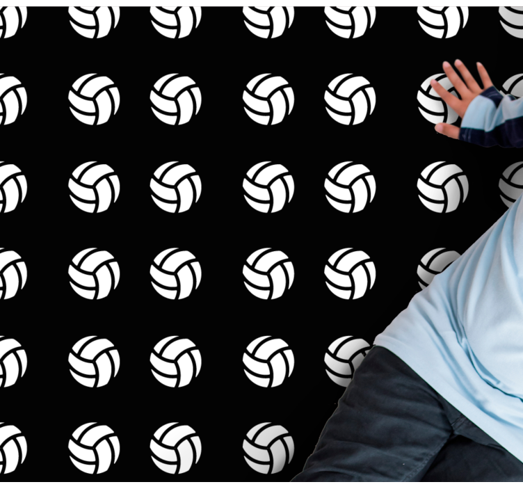 Tapis vinyle jeux modèle de volley-ball - TenStickers