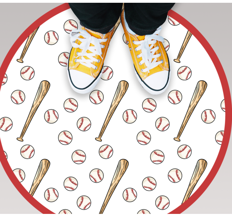 Tapis vinyle jeux plaisir de la saison de baseball - TenStickers
