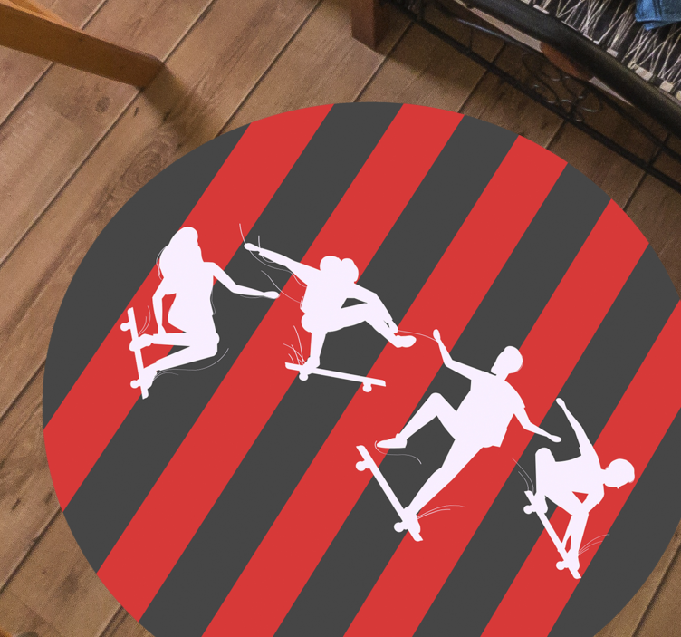 Tapis vinyle jeux silhouettes d'escrime - TenStickers