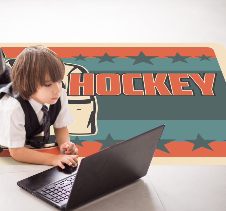 Tapis vinyle jeux sur le thème du hockey - TenStickers