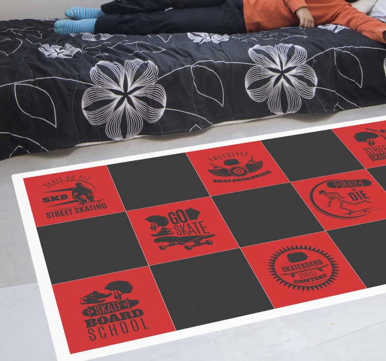 Tapis vinyle jeux sur le thème du skateboard - TenStickers
