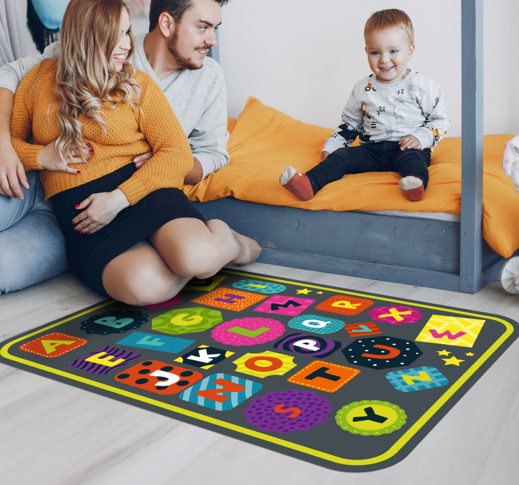 tapis vinyle alphabet Alphabet coloré pour enfants - TenStickers