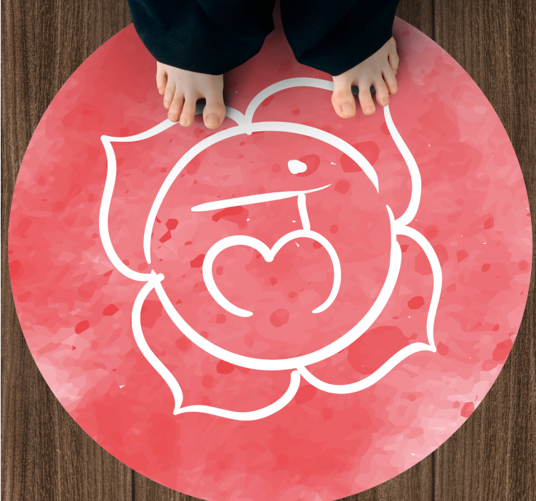 Tapis vinyle mandala conception de rose circulaire - TenStickers