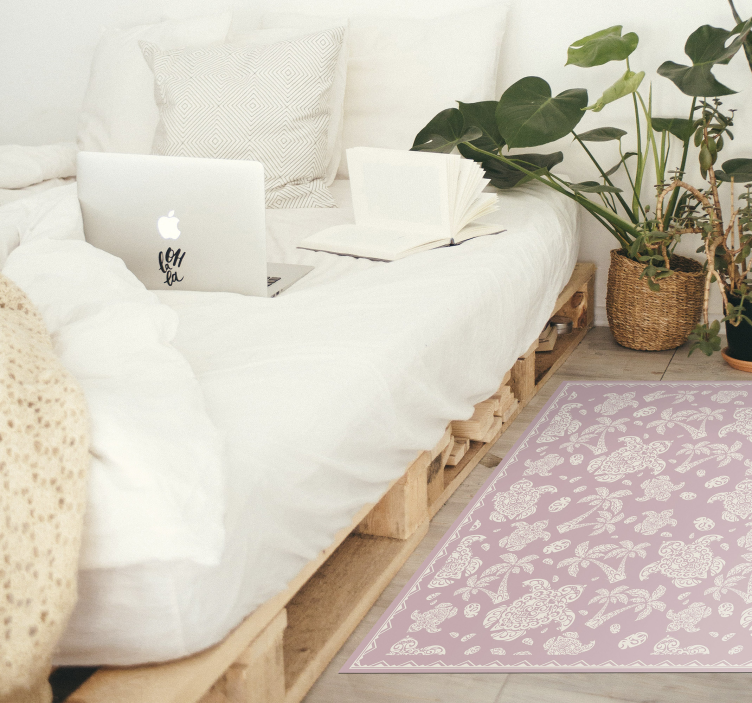 Tapis vinyle mandala motif exotique - TenStickers