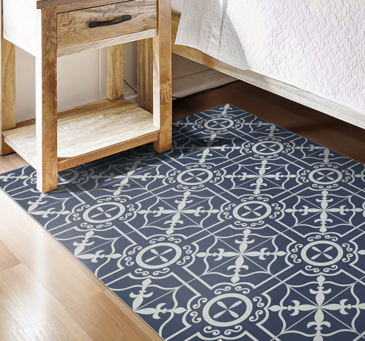 Tapis vinyle chambre motif de carreaux classiques - TenStickers
