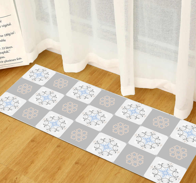 Tapis vinyle carreaux de ciment élégants et texturés - TenStickers