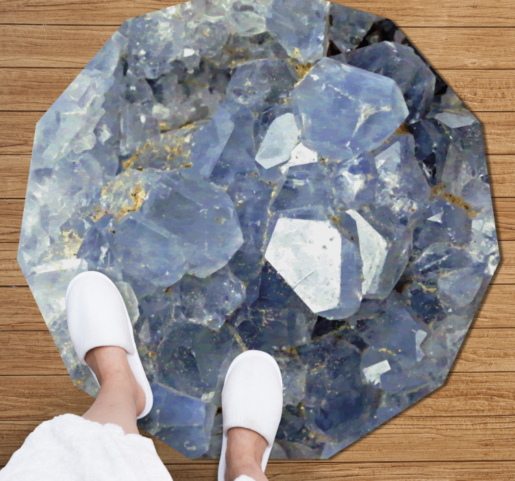 Tapis vinyle textures motif de cristal glaciaire - TenStickers