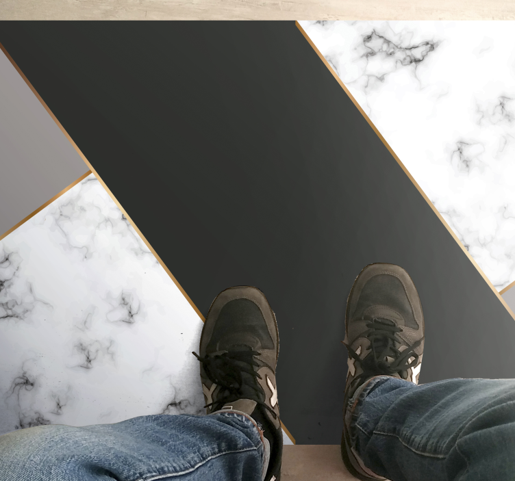 Tapis vinyle marbre rayures abstraites élégantes - TenStickers