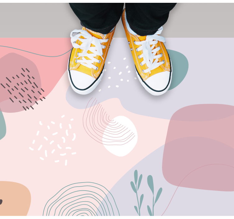 Tapis vinyle design moderne formes douces abstraites - TenStickers