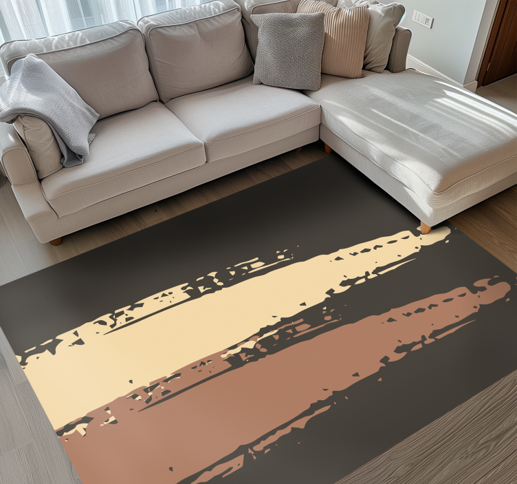 Tapis vinyle minimaliste motif rayé vertical nordique - TenStickers