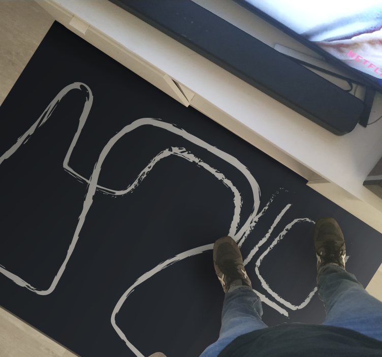 Tapis vinyle minimaliste motifs de lignes abstraits - TenStickers