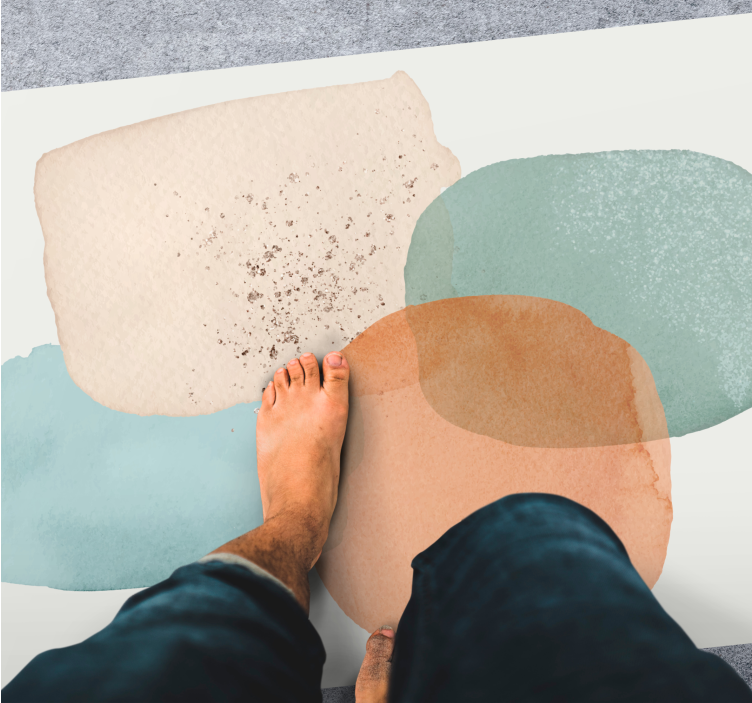 Tapis vinyle design moderne superpositions d'aquarelles - TenStickers
