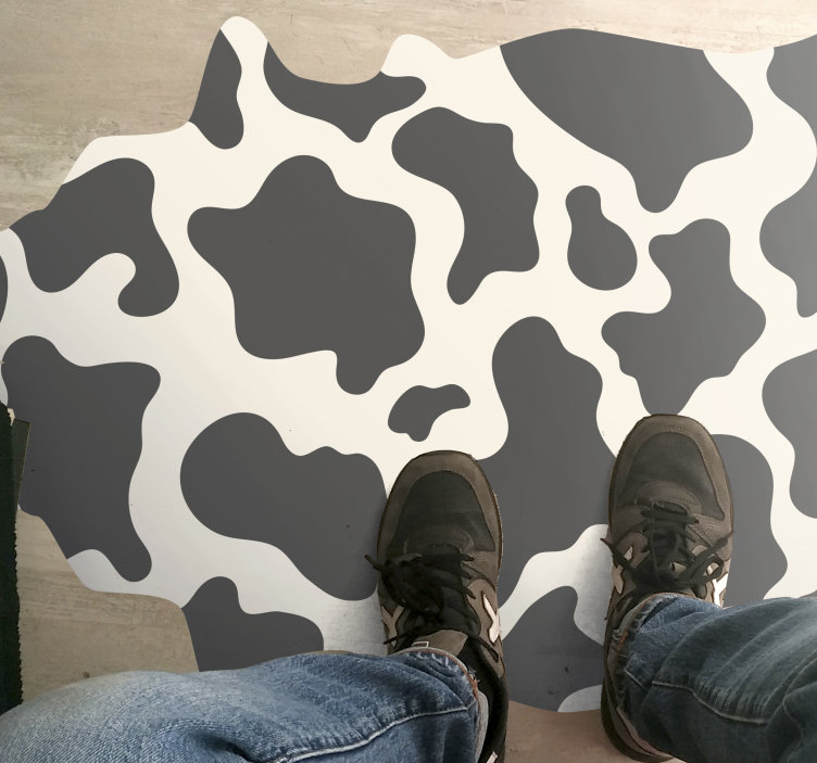 Tapis vinyle motif animal concept de peau de vache - TenStickers