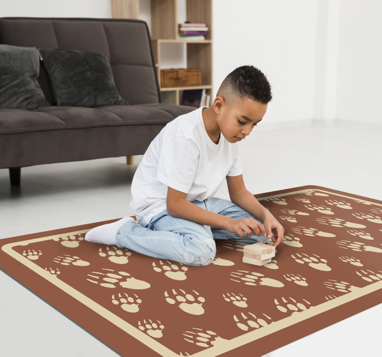 Tapis vinyle motif animal conception de modèle de patte - TenStickers