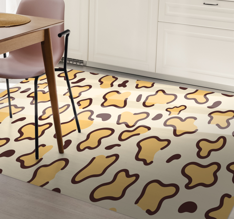 Tapis vinyle motif animal grandes formes de léopard - TenStickers