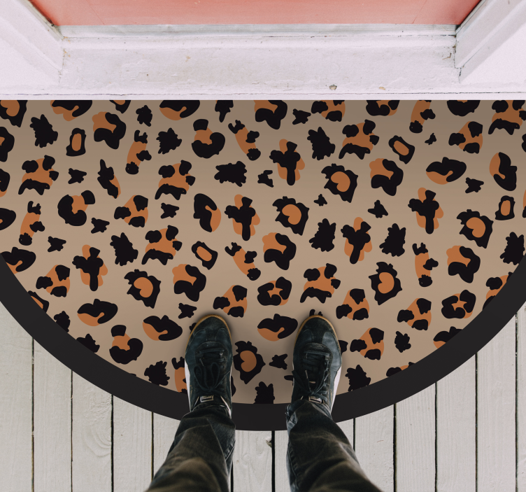 Tapis vinyle motif animal impression léopard audacieuse - TenStickers
