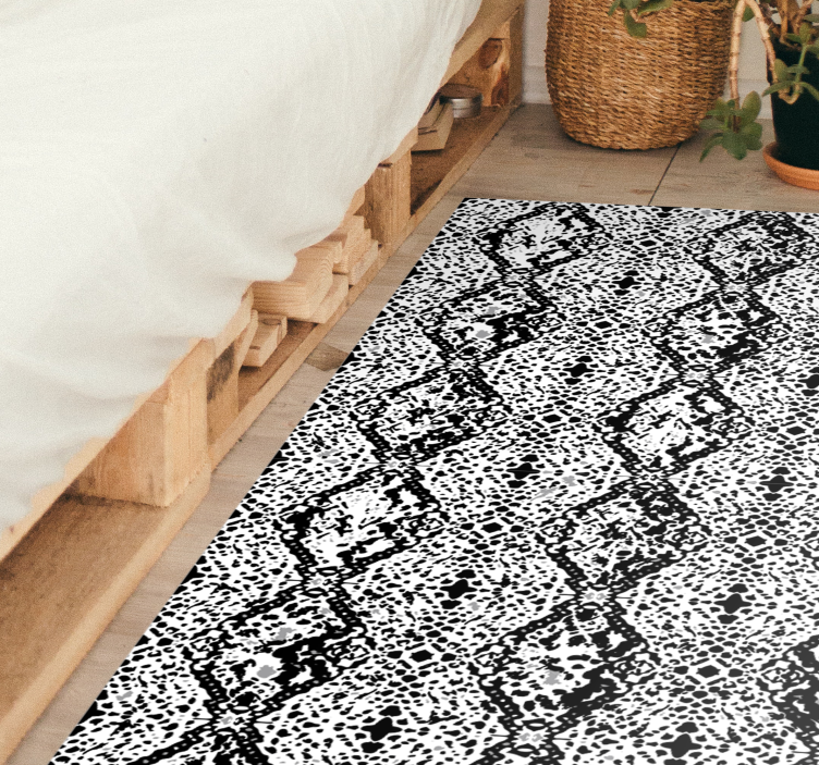 Tapis vinyle motif animal monochrome fissuré - TenStickers