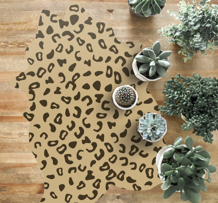 Tapis vinyle motif animal style en forme de léopard - TenStickers