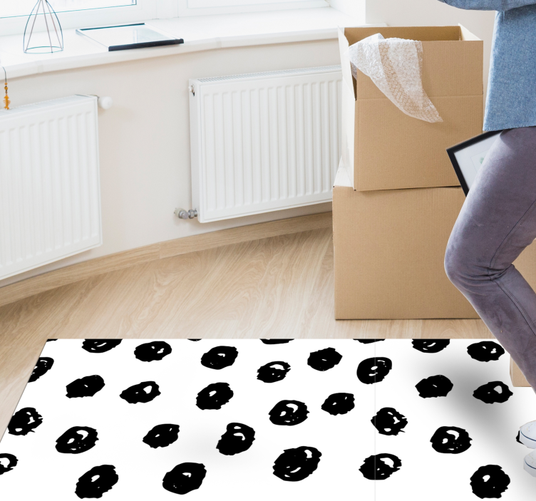 Tapis vinyle motif animal résumé tacheté - TenStickers