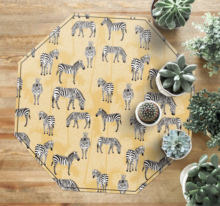 Tapis vinyle motif animal style safari zèbre - TenStickers