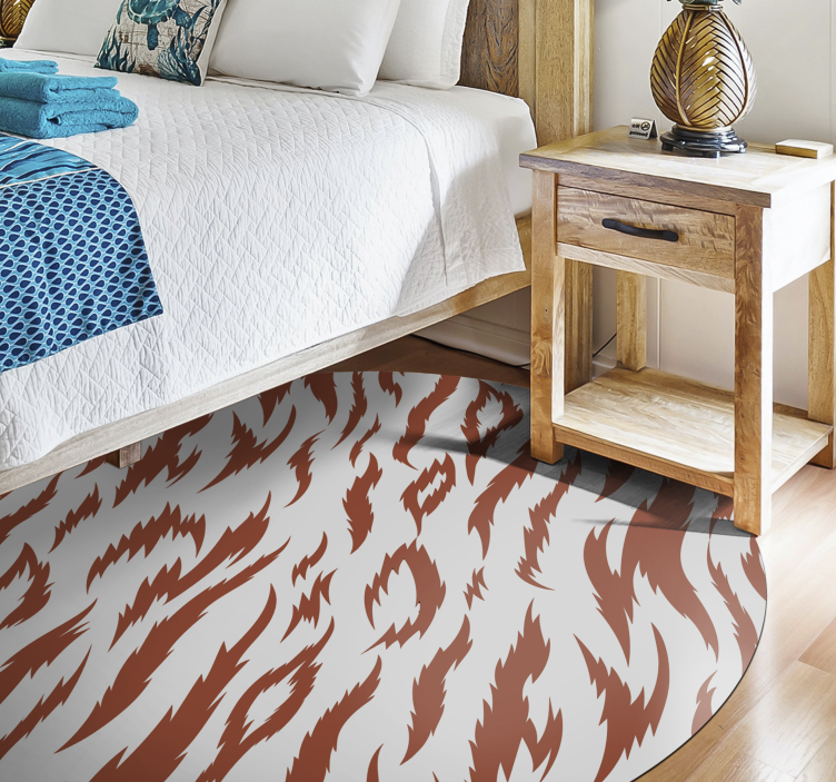 Tapis vinyle motif animal Élégance rayée de tigre - TenStickers